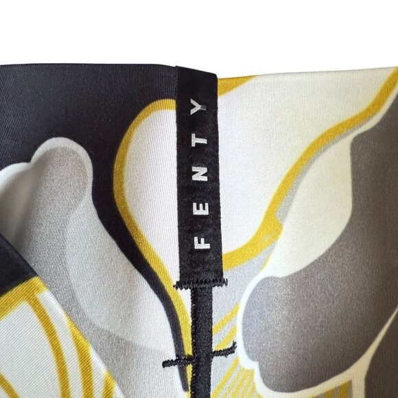 Savage X Fenty Floral Hotline High Waist Leggings Large 12-14 Yellow and Black - Picture 5 of 11